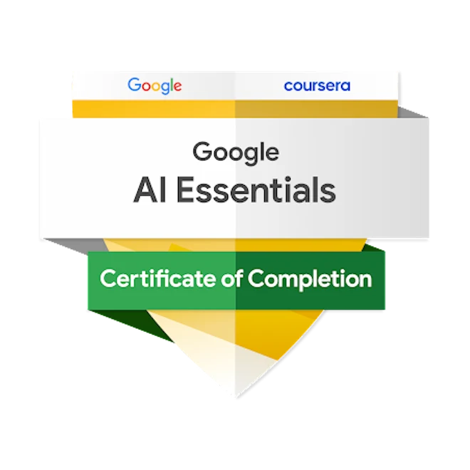 Google AI Essentials zertifiziert